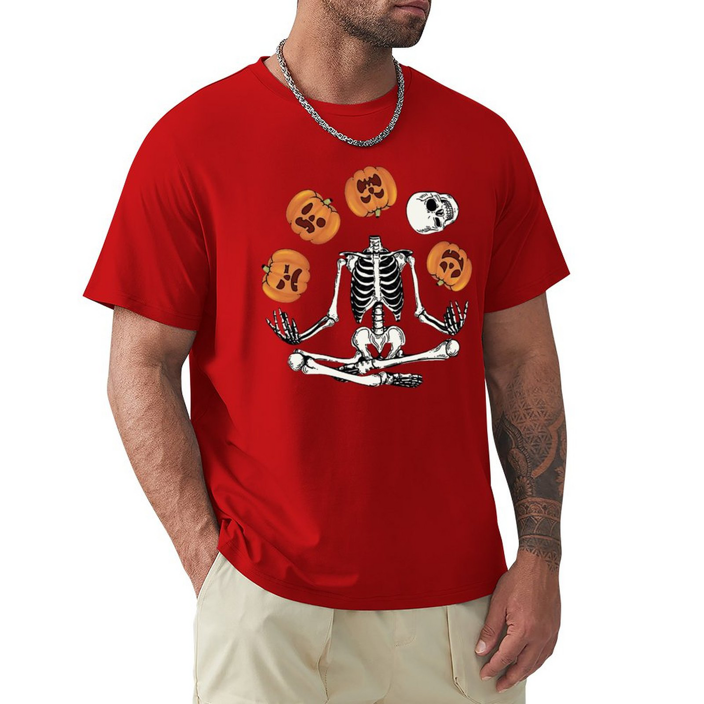 Men's T-shirt Pumpkin Bones