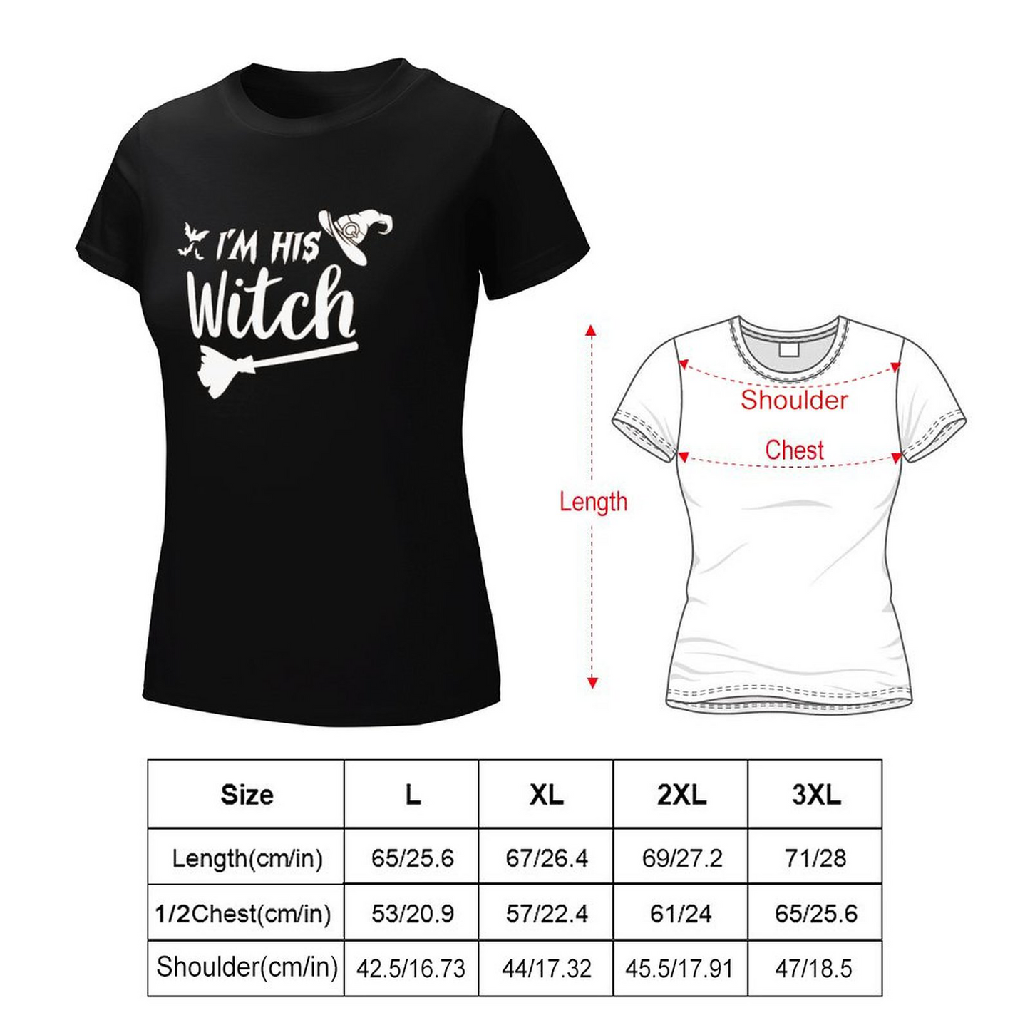 I'm His witch Female T-shirt