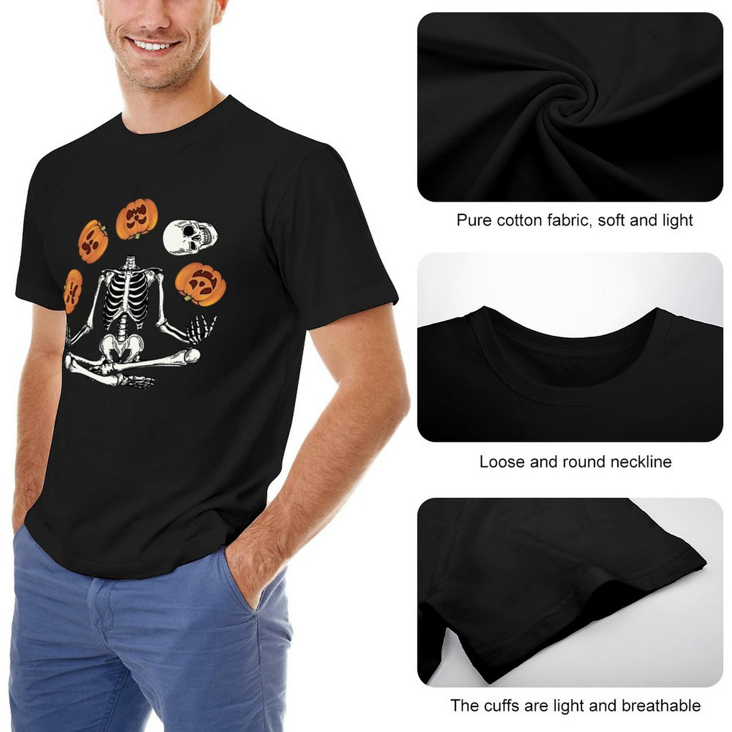 Men's T-shirt Pumpkin Bones