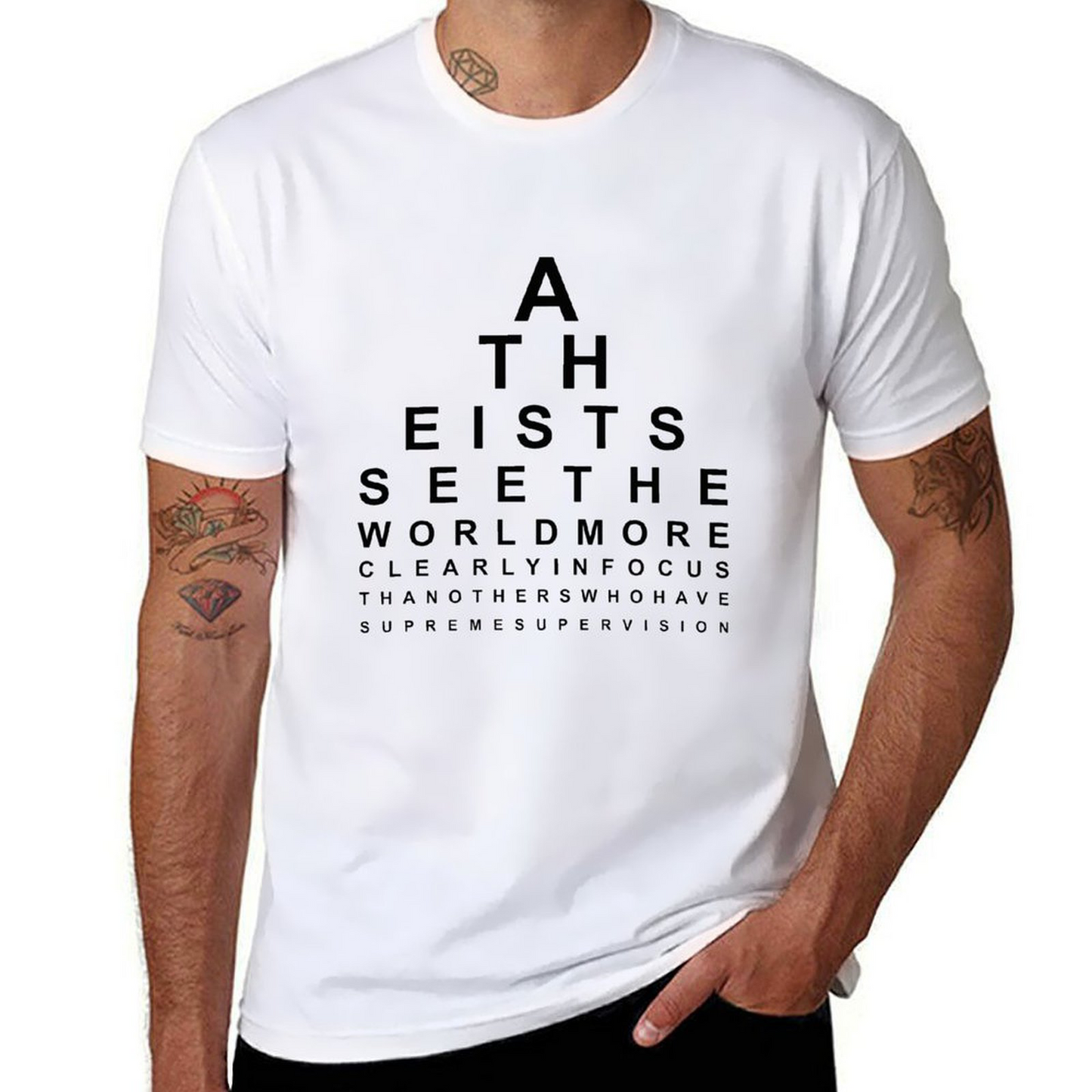 ATHEISTS SEE THE WORLD_T-shirt