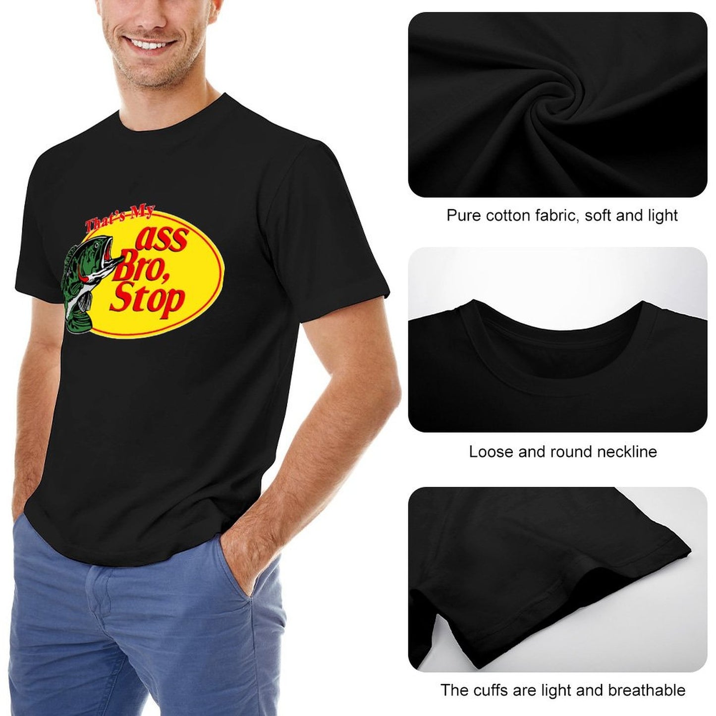 Men's T-shirt ASS BRO STOP