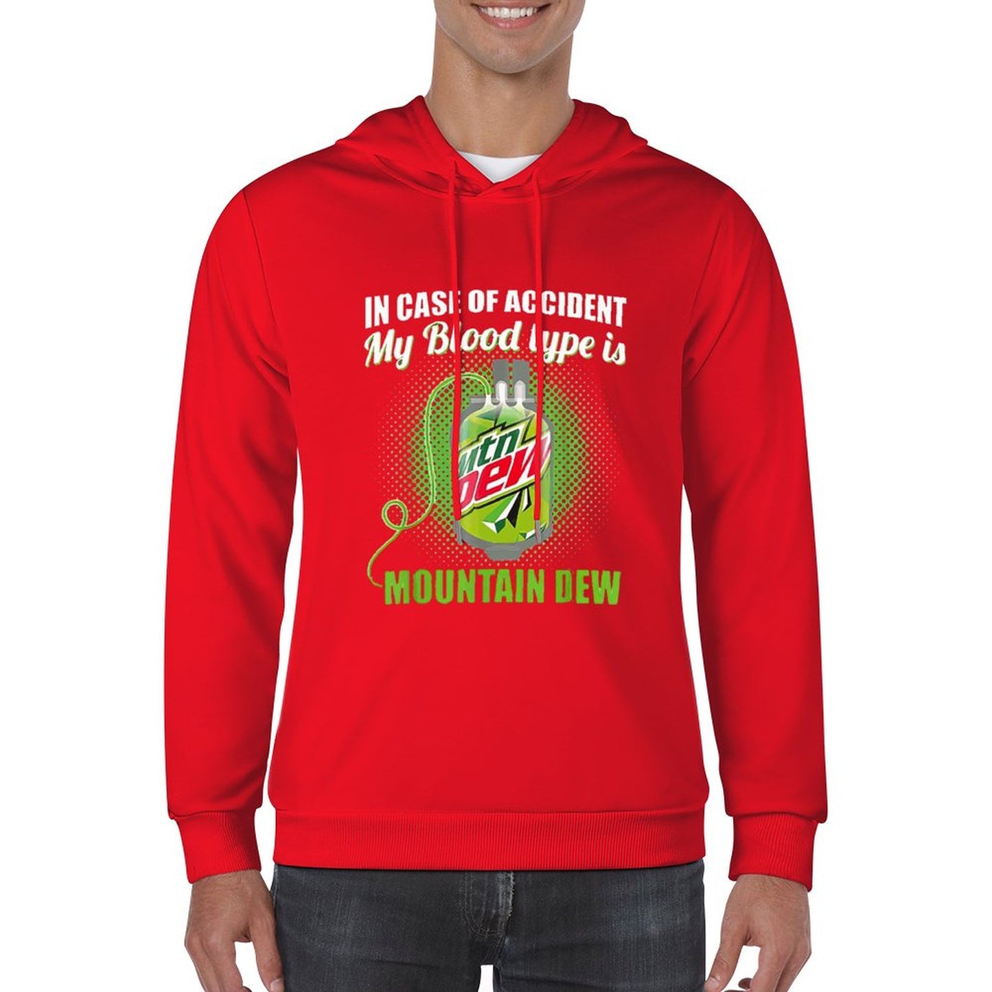 My Blood Type Is Mountaindew Men Hoodie