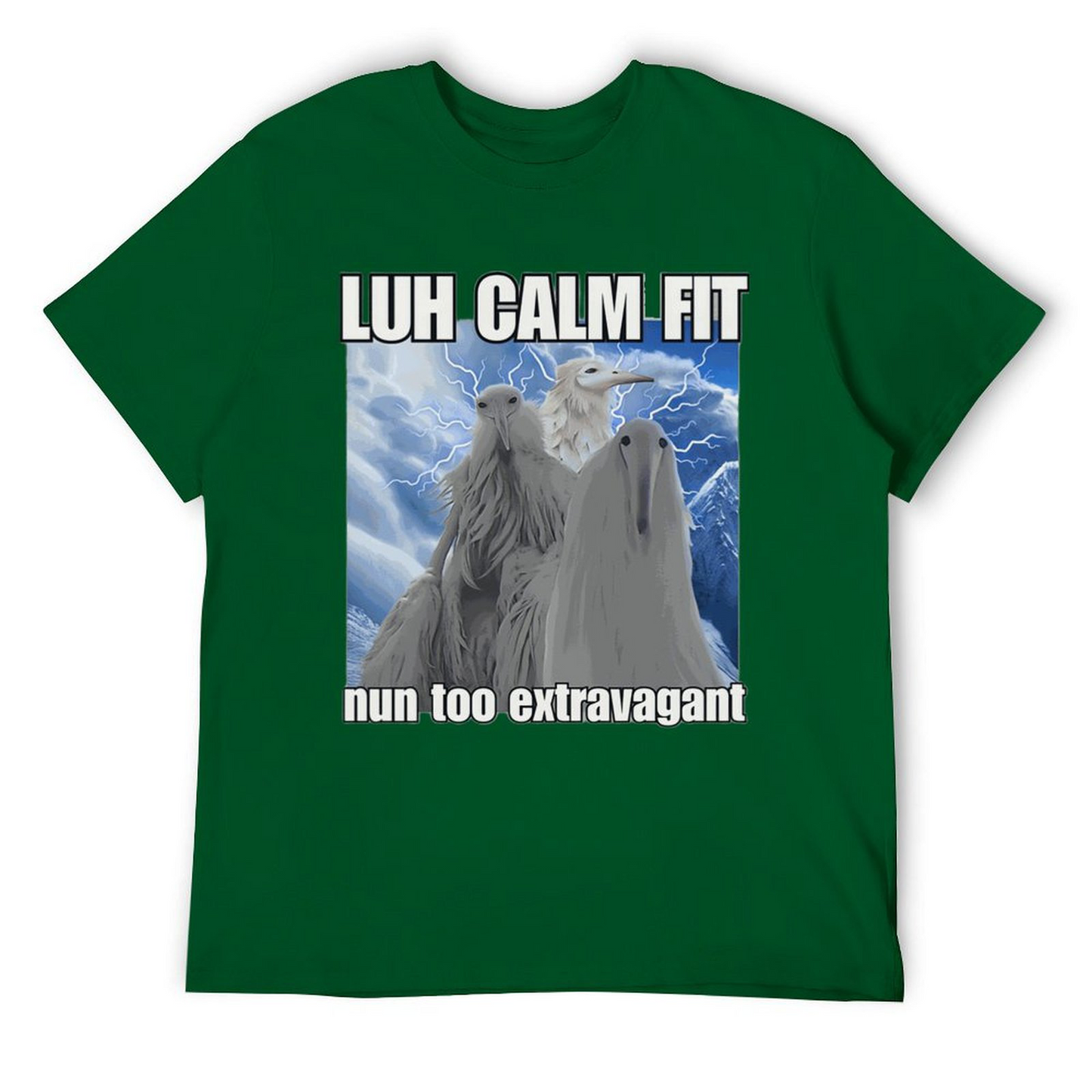 Short Sleeve T-shirt for Men Lun Calm Fit Nun Too Extravagant 2027