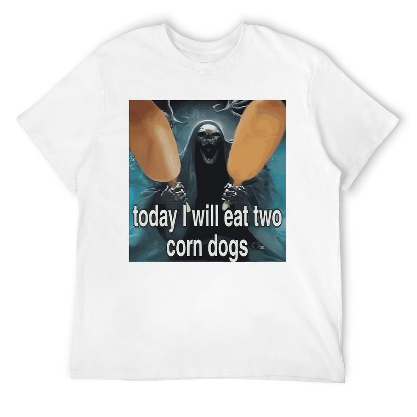 Short Sleeve T-shirt for Men Today I Will Eat Two Corn Dogs