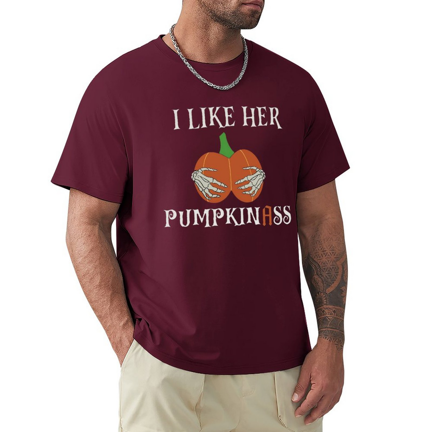 Men's T-shirt I Like Her Pumpkinass