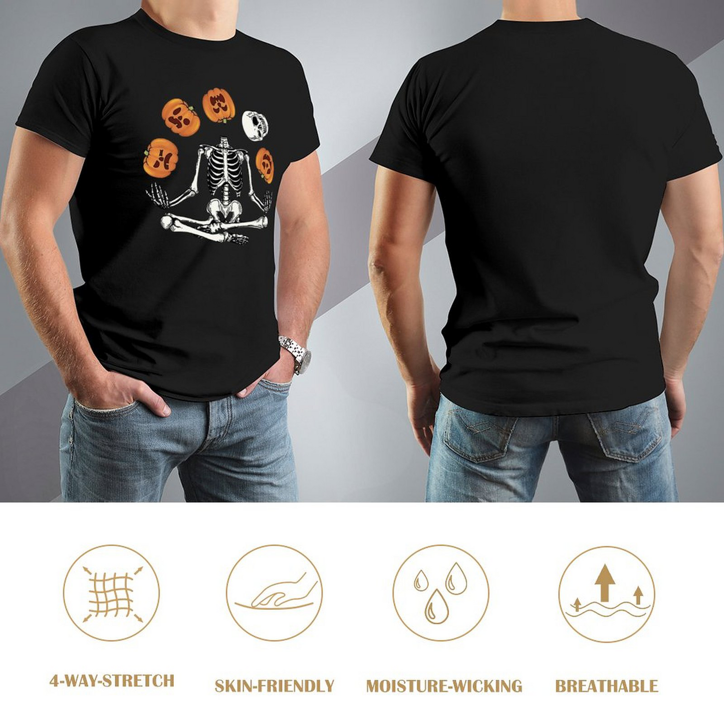 Men's T-shirt Pumpkin Bones