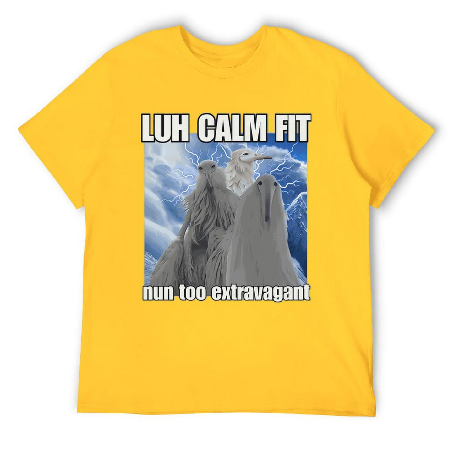 Short Sleeve T-shirt for Men Lun Calm Fit Nun Too Extravagant 2027