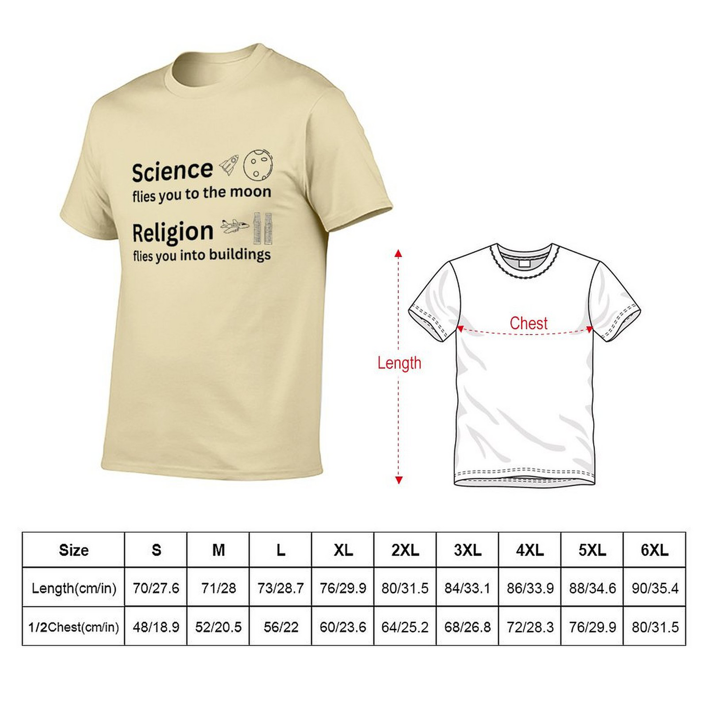 T-shirt Science Religion