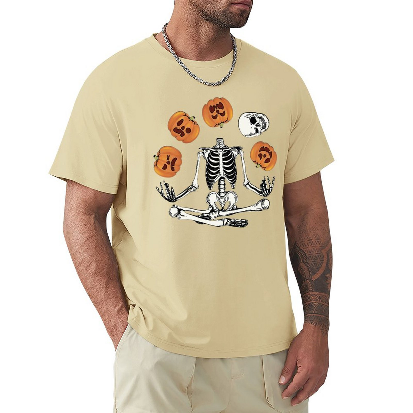 Men's T-shirt Pumpkin Bones