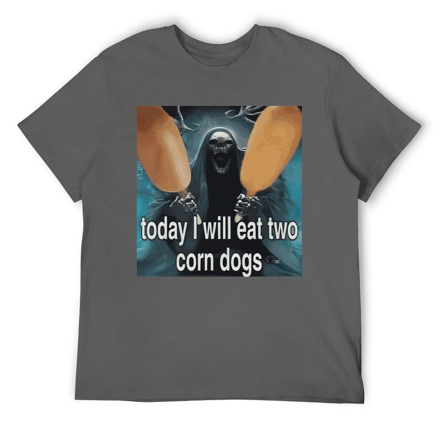 Short Sleeve T-shirt for Men Today I Will Eat Two Corn Dogs