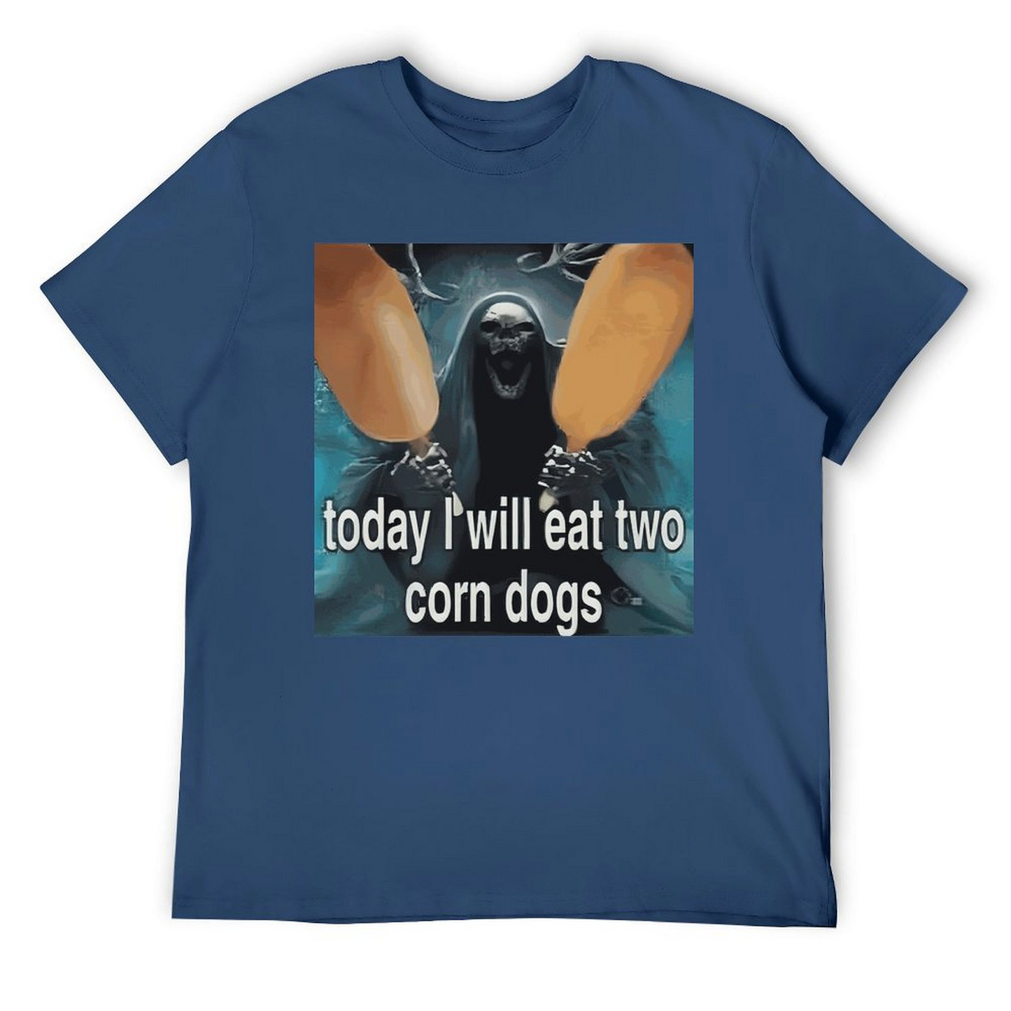 Short Sleeve T-shirt for Men Today I Will Eat Two Corn Dogs