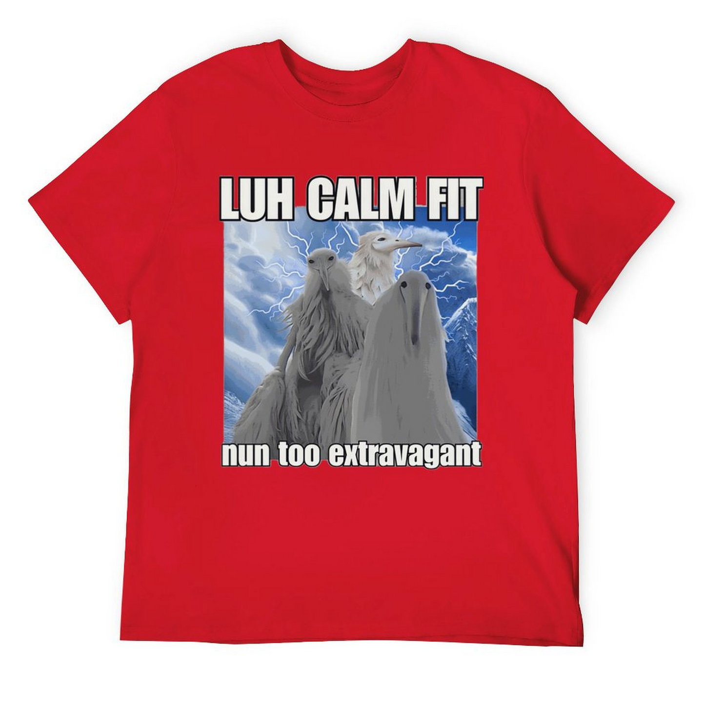 Short Sleeve T-shirt for Men Lun Calm Fit Nun Too Extravagant 2027