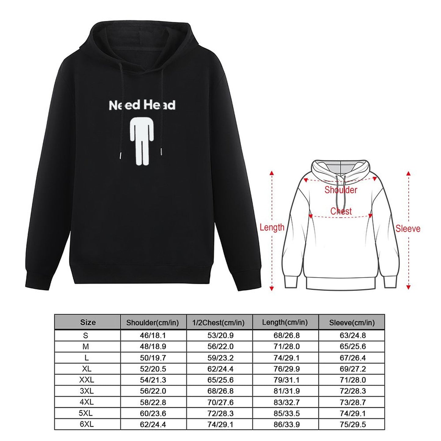 NEED HEAD Men Hoodie