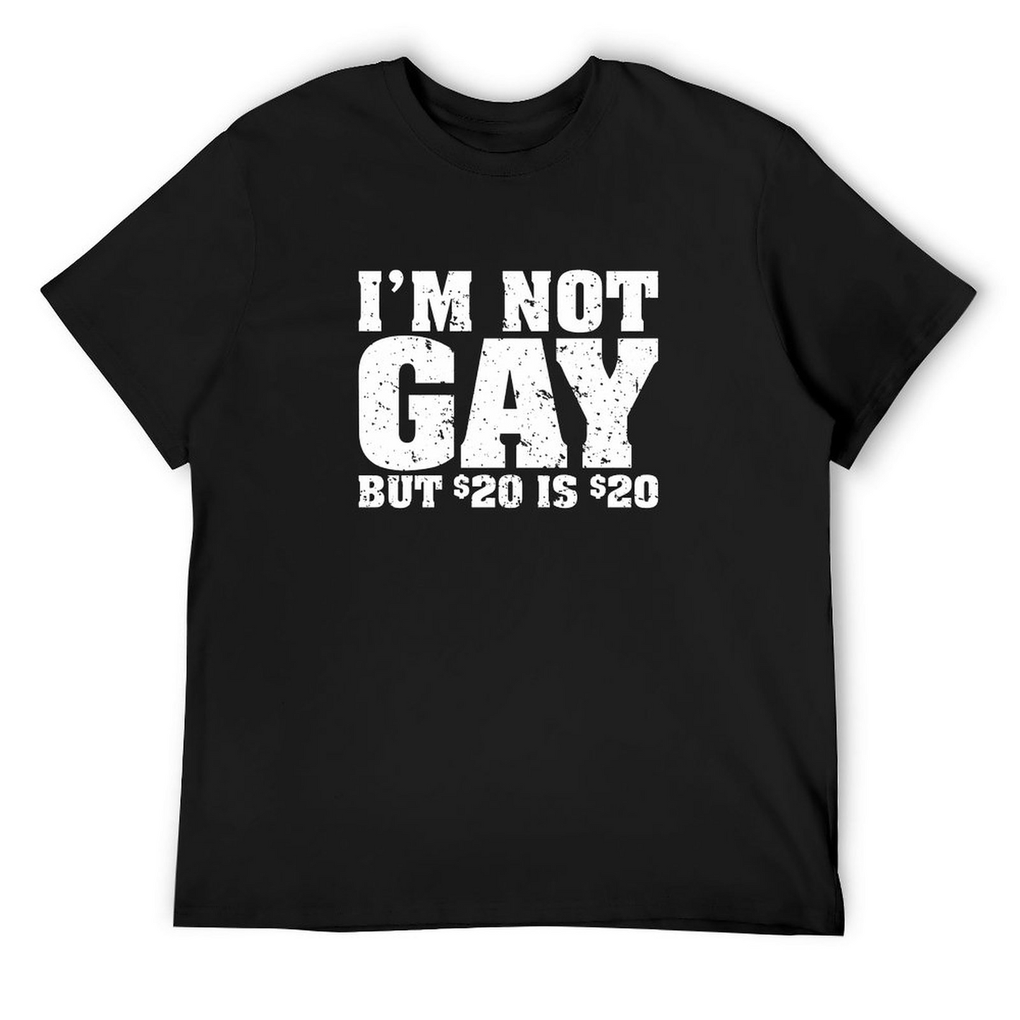 Short Sleeve T-shirt I'm Not Gay But 20 Bucks Is 20