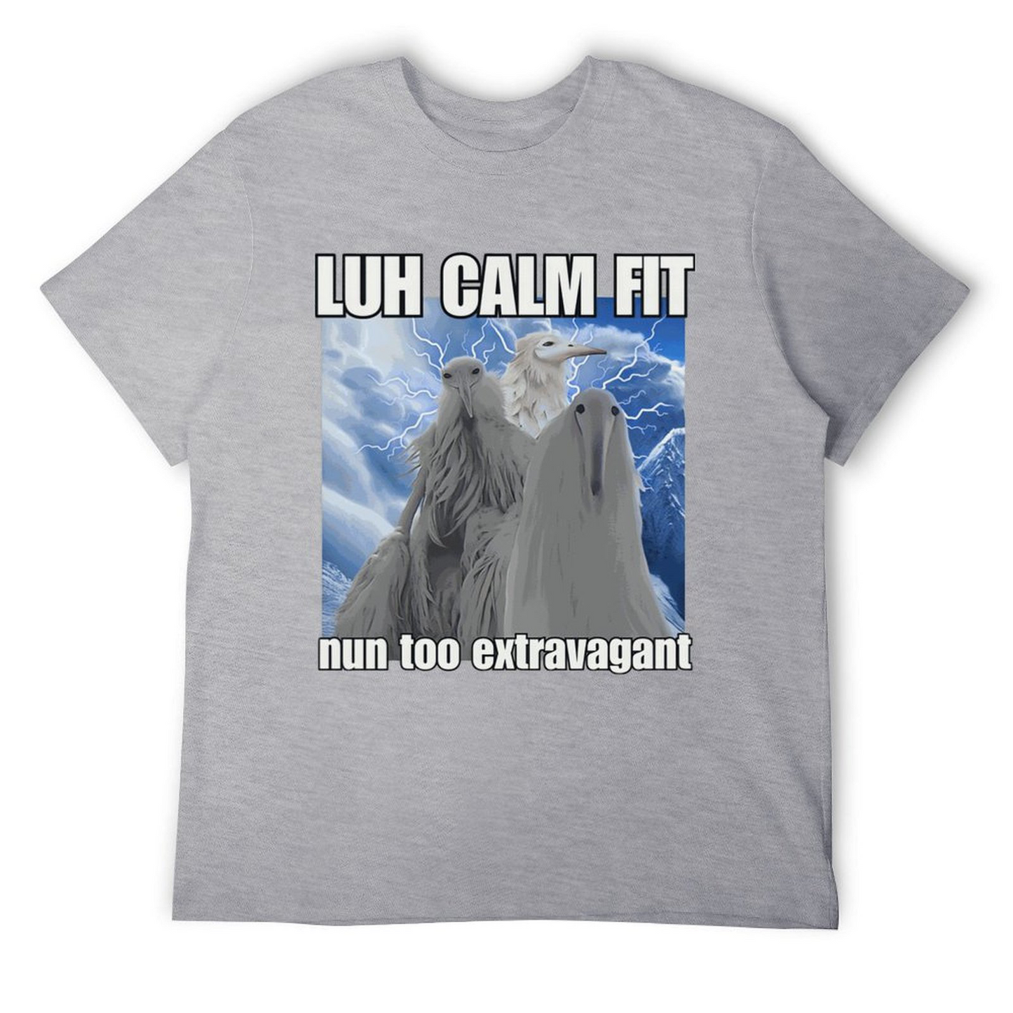 Short Sleeve T-shirt for Men Lun Calm Fit Nun Too Extravagant 2027