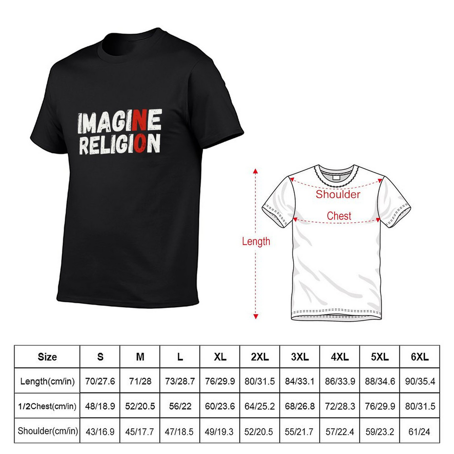 IMAGINE RELIGION T-shirt