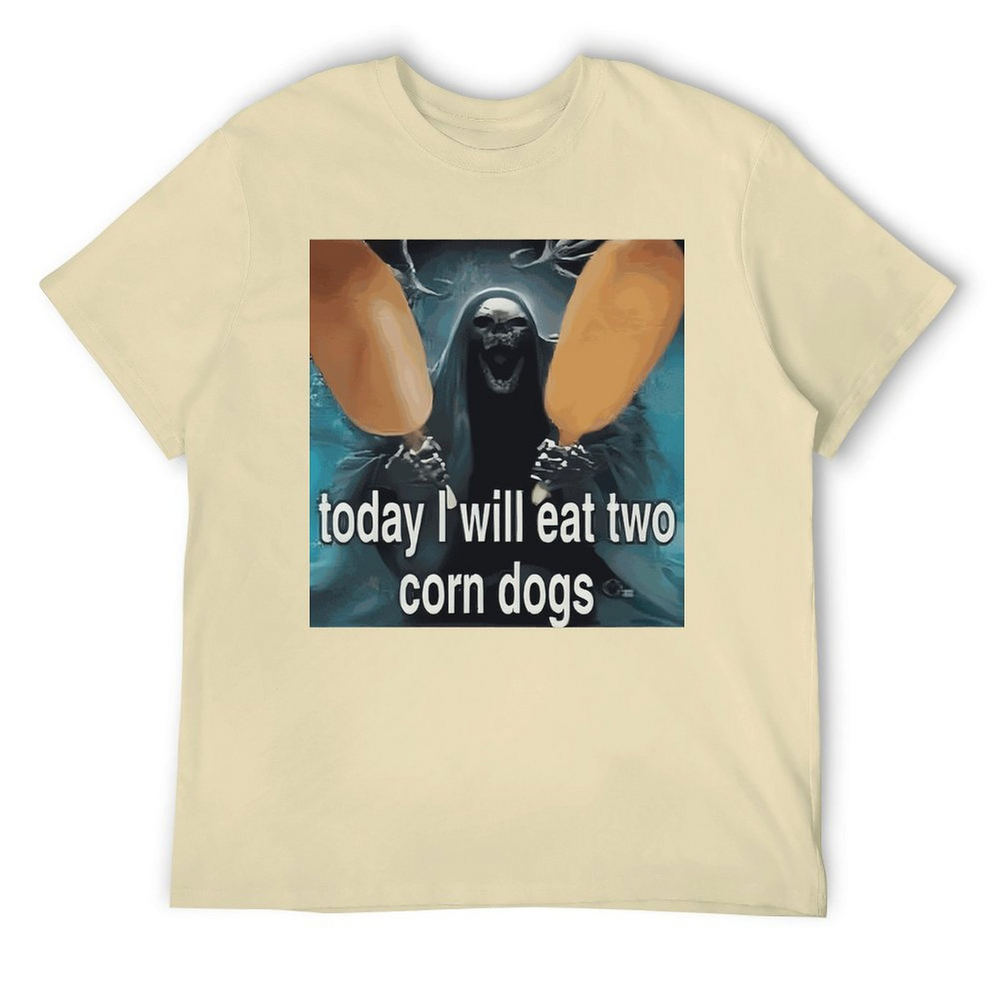 Short Sleeve T-shirt for Men Today I Will Eat Two Corn Dogs