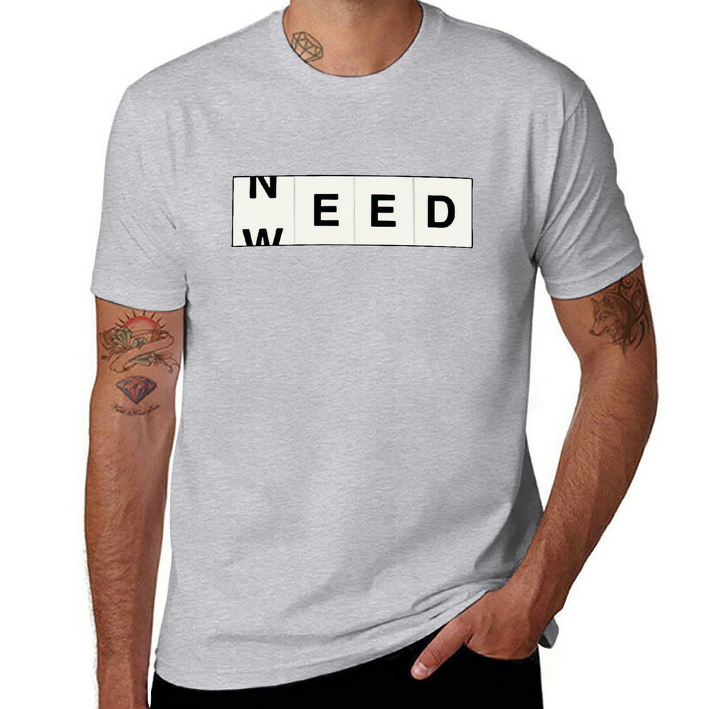 Short Sleeve T-shirt for Men Need-weed