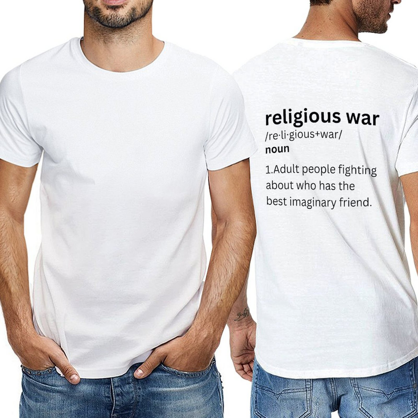 Religious War-l back-P Tshirt