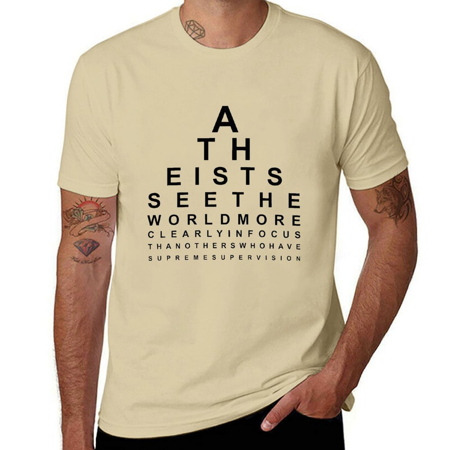 ATHEISTS SEE THE WORLD_T-shirt