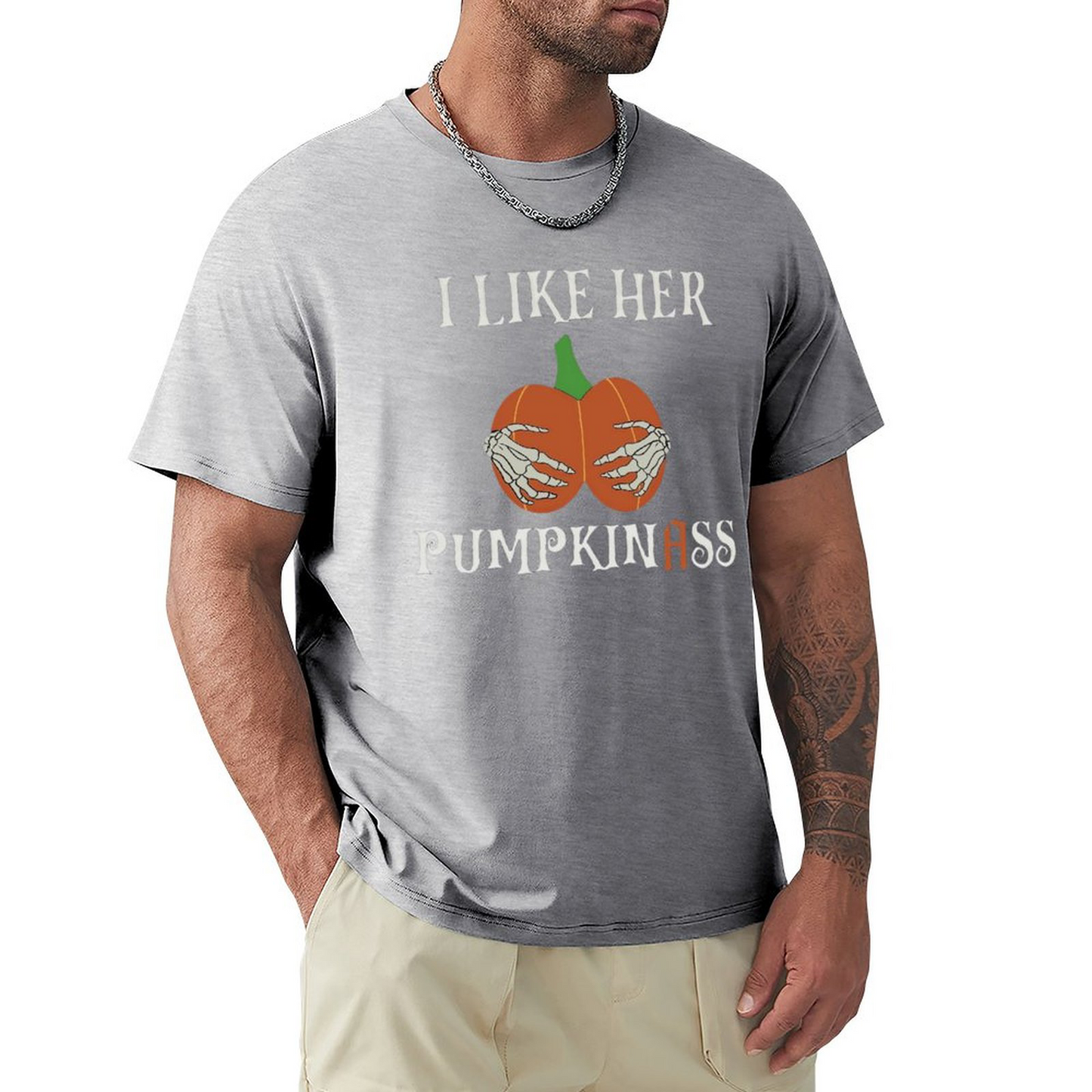 Men's T-shirt I Like Her Pumpkinass