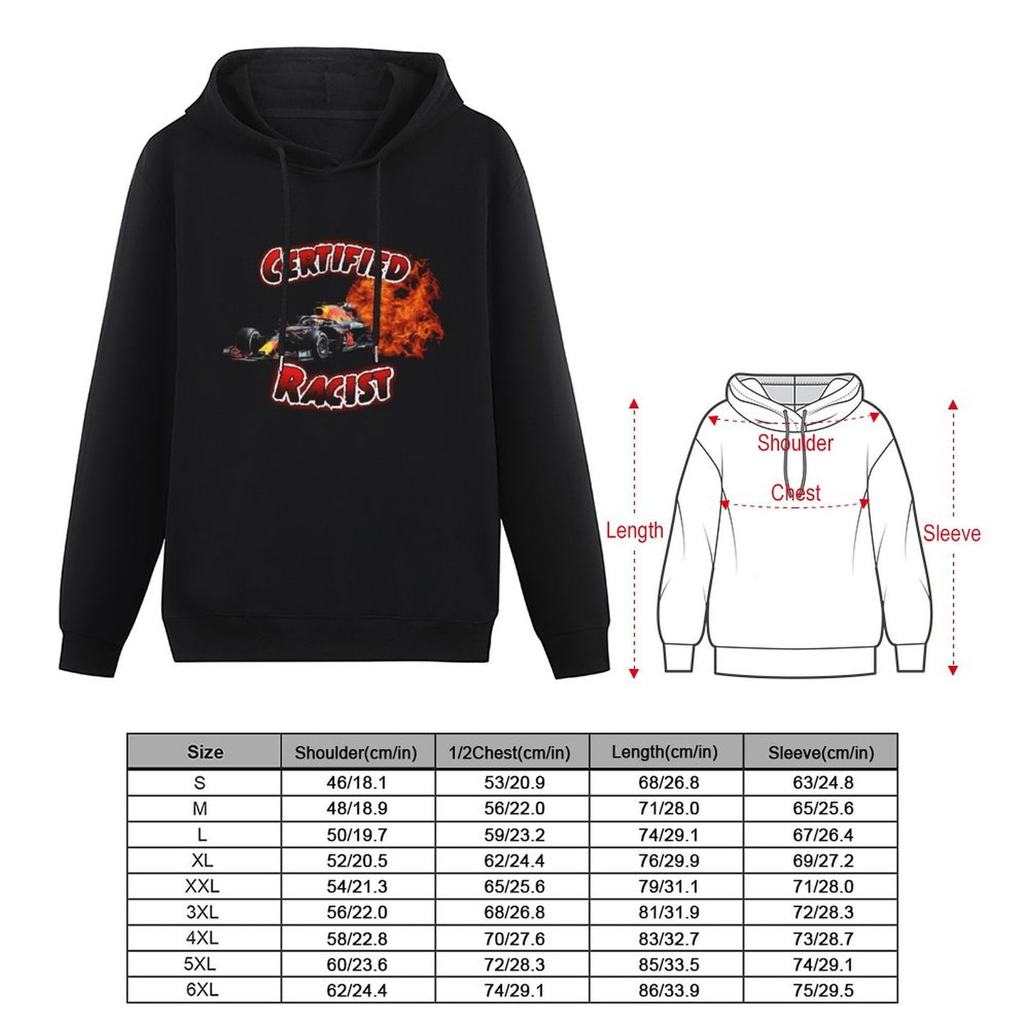 CERTIFIED RACIST Men Hoodie